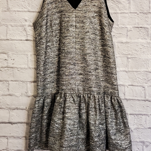 🥳🔥🎉Hunter Bell Metallic Tweed Drop Waist Dress - Picture 9 of 16